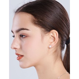 Michooyel Sterling Silver Opal Stud Earrings for Women Solitaire 6x8mm Oval Cut Opal Gemstone Women's Earrings