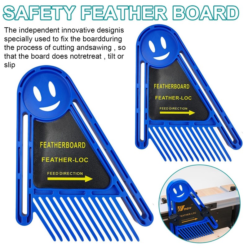Table Saws Double Featherboard Set, 1 Pair Adjustable Pressure Comb,