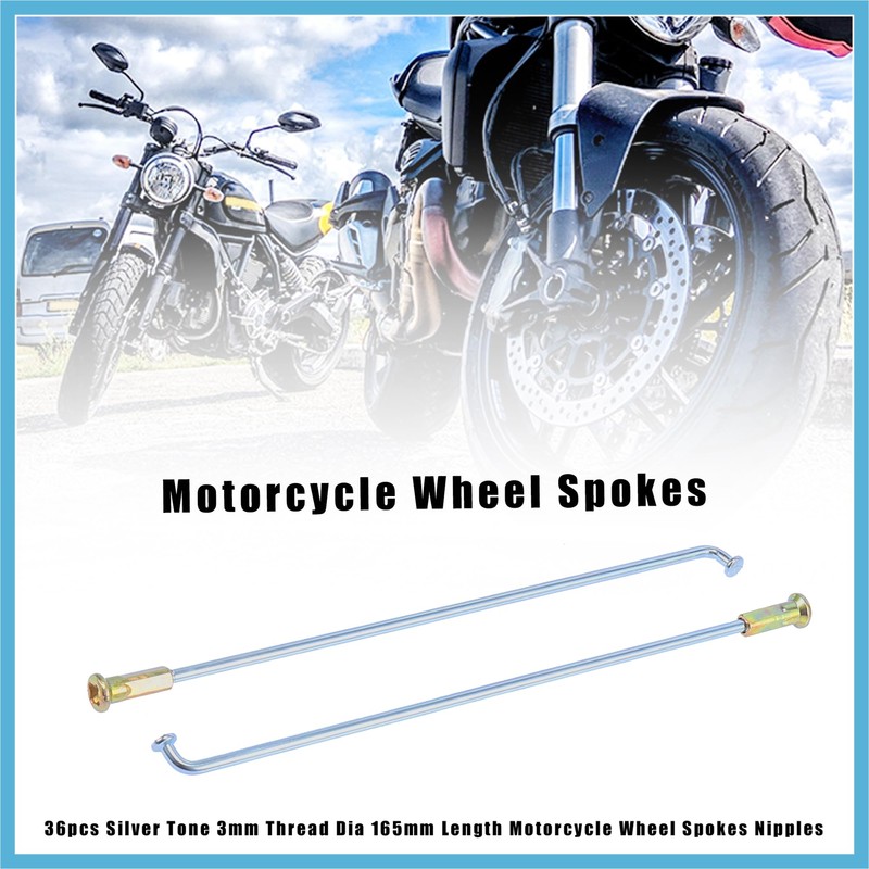 BULLSPANN Motorcycle Wheel Spoke Nipple 3mm Screw Diameter 160mm Length