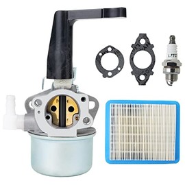 696065 697422 Carburador para BS 110402 110412 215369 5HP 5.5HP 6HP Motor de Arado Rototiller Troy Generador Intek con Cartucho de Filtro de Aire Plano 491588S