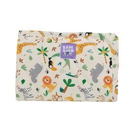 Bambino Mio, Baby Changing Mat (Safari Squad) Travel Nursery Change Mat (60cm x 40cm Open / 20cm x 15cm Folded)