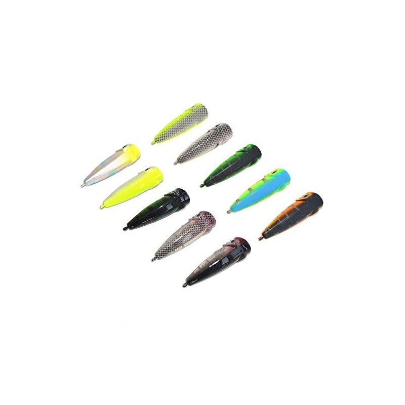 Creek Edge Bass Mini Popper Vibration, 10 Pieces, 2.0 inches