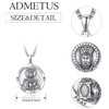 ADMETUS St Nicholas Medal Sterling Silver Saint Nicholas Necklace for