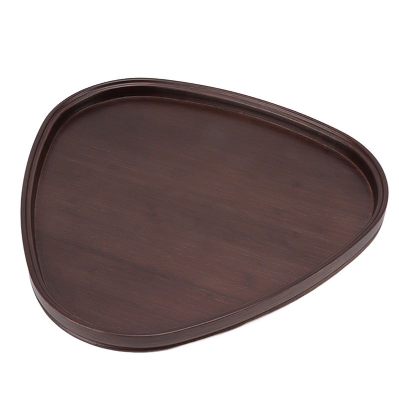 Wood Serving Tray Sturdy Bamboo Simple Elegant Triangular Multifunction Wooden