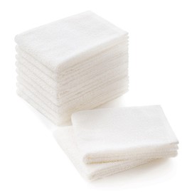 Senshu Towel, Established in 1887, A Well-established Towel Maker Swallow Towel, Normal White Towel, Gentle White, Japanese Face Towels, Set of 10 (Medium Thin, 100% Cotton, 240 Momme), Organic