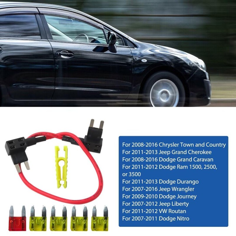 Vicue Updated Repair Fuel Pump Relay Bypass Cable Kit w/Fuse