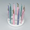 LIXIMMAZN 12 Holes Rotatable Acrylic Tweezers Holder, Grafting Eyelash Makeup