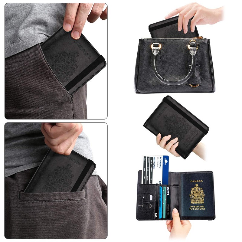 WALNEW RFID Blocking Passport Holder Wallet Cover Case