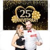 Happy 25th Anniversary Backdrop Decorations, Happy 25th Anniversary Banner, 25th