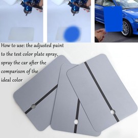 Automotive Sprayout Cards, 100 Pack Professional Industrial Matching Metal Spray Out Cards, Black Checkered Metal Test Panel Metal Colorimetric Cards for Automotive Refinishing (100pc Medium Gray)