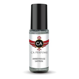 CA Perfume Impression of Amber Rouge Saffron Unisex Perfume Oil Amber Floral Scent Long Lasting Fragrance for Women and Men Travel Size Mini Perfume Sample TSA Ready Body Oil Roll-on 0.14 Fl Oz 4ml