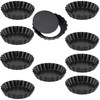 MOUYAT 10 Pack 10cm Round Quiche Dish, 4 Inch Non