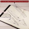 HARFINGTON 8piece Math Ruler Set 15cm Soft Straight Ruler Protractor