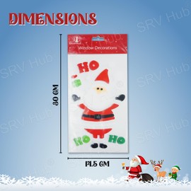 78PCS Christmas Window Gel Stickers, Xmas Design 6 Sheets – Double-Sided Viewed, Reusable, and Non-Toxic Xmas Tree Window Decorations