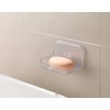 Addis 517872 Invisifix Bathroom Soap Dish holder, Translucent, 9.5 x