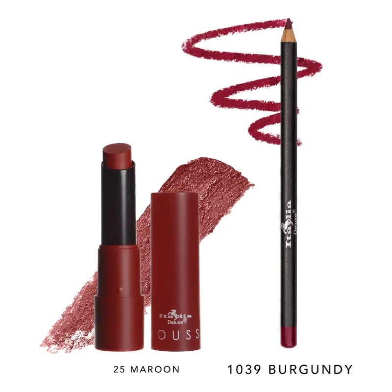 Lip Combo Labial Matte Barra + Delineador Italia Deluxe