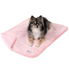 PetAmi Waterproof Dog Blanket for Small Medium Dogs, Pee Proof for Couch Bed, Reversible, Soft Fleece Washable, 29x40 Pink