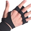 Gym Gloves 4-Finger Half-Glove with Wrist Support for Pull-ups and Weightlifting B002 Red 2ea