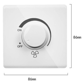 DANLINI 86 Type Ceiling Fan Setting Stepless Speed Controller Wall Switch 220V 10A, Handmade Ceiling Fan Wall Control