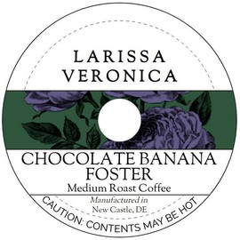 Chocolate Banana Foster Medium Roast Coffee (Single Serve K-Cup Pods) (Gourmet, Naturally Flavored, Whole Coffee Beans) (12 pods, ZIN: 576408)