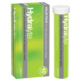 Hydralyte Lemon Lime Effervescent Electrolyte Tablet, 40 Tablet