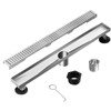 Elefloom Linear Shower Drain, Shower Drain 32 inch with Removable