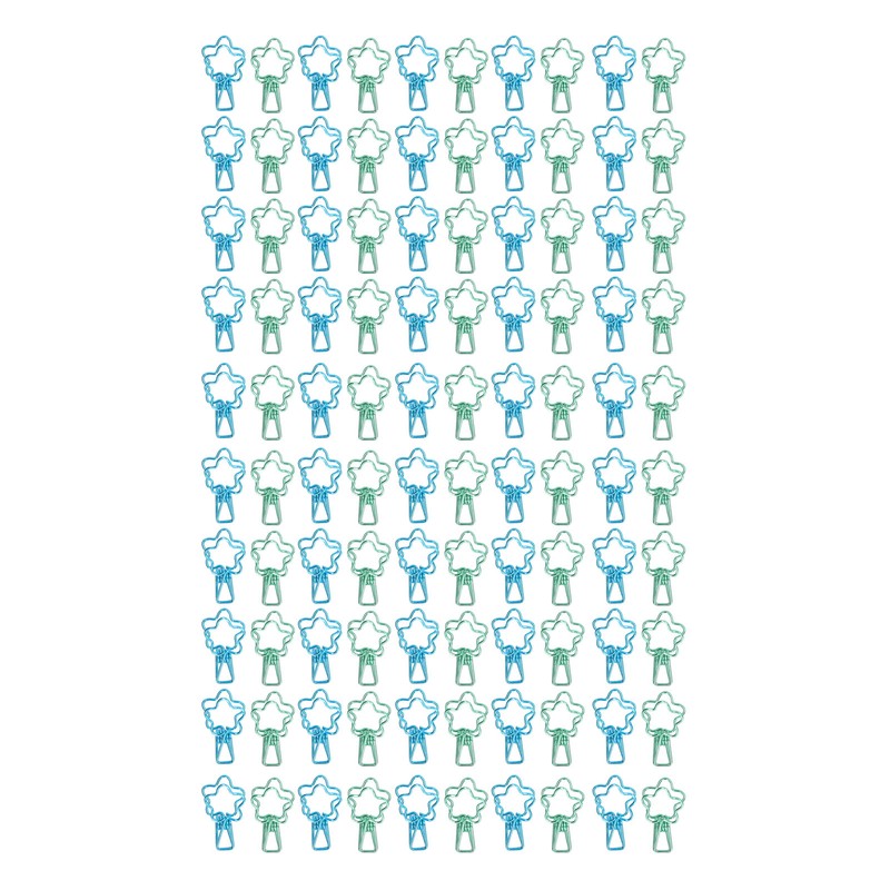 100 Pcs Binder Clips Hollow Cute Flower Shape Sturdy Metal