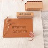 Wissppoott 3-Piece Wooden Rubber Stamp Set - 6-Star Rating Stamp,