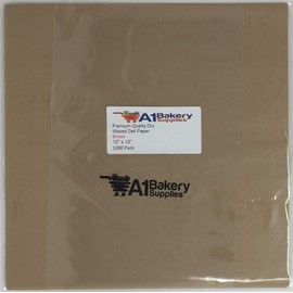 Dry Waxed Deli Paper Sheets - Paper Liners for Plasic Food Basket (12" x 12", Brown, 1000)