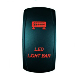 STVMotorsports 5 Pin Automotive Laser Toggle Rocker Switch LED Light BAR On/Off LED Lights 12V 20A – Red