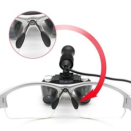 PROTECTOR Lupas con luz LED,2.5X/3.5X 420 mm, Lupa Binocular para Manualidades de Pasatiempos, Pintura de Diamante en Punto de Cruz, Examen Oral (3.5X, Púrpura)