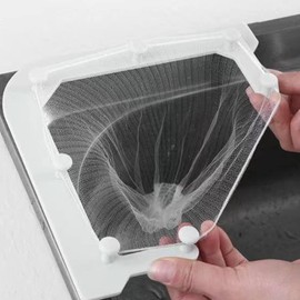 Corner Sink Strainer, Tri-Holder Triangle Strainer for Sink, Multipurpose Sink Strainer Bags (1 Holder + 100 Filter Bags)