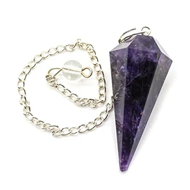 DOJA Barcelona DOJA Barcelona | Pendel Anh?nger Amethyst | Chakra Steine Edelstein Kette mit 7 Kristalle Heilsteine+Amethyst Stein | Heilsteine, Kristall Kette mit Steinanh?nger, Bergkristall Halskette