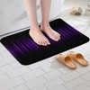 Feelyou Purple and Black 16"x24" 3D Printed Abstract Bath Mat