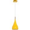Modern Teardrop Shaped Yellow Pendant Light Shade Industrial Hanging Ceiling