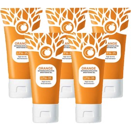 Gel de exfoliación naranja, limpieza profunda LF16-35, exfoliador facial hidratante para todos los tipos de piel (5PC)