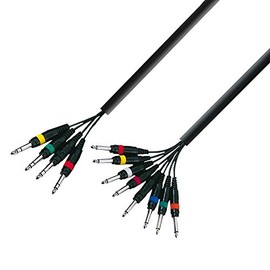 Adam Hall 3 Star Series 3 m 4x 6.3 mm Jack Stereo to 8x 6.3 mm Jack Mono Multicore Cable