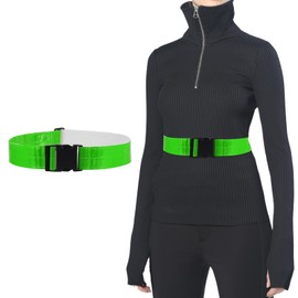 PATIKIL Reflective Belt, High Visibility Running Belt High Visibility Grow Belt Adjustable Safety Gear for Men Women Walking Cycling Motorcycling, Green