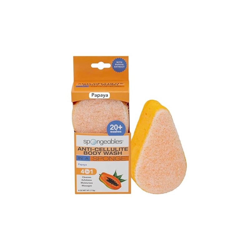 Spongeables Anti Cellulite Body Wash in a 20+ Wash Sponge,