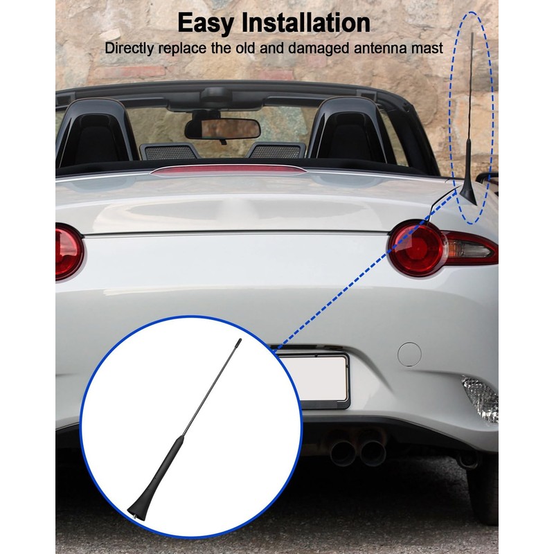 Mástil de antena compatible con Mazda MX-5 Miata 2006-2015, varilla