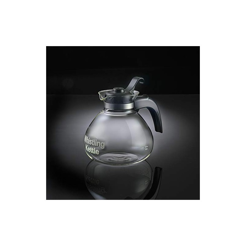 Medelco 12-Cup Glass Stovetop Whistling Kettle (1)