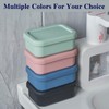 Leak Proof Silicone Traveling Soap Case with Draining Layer, Travel