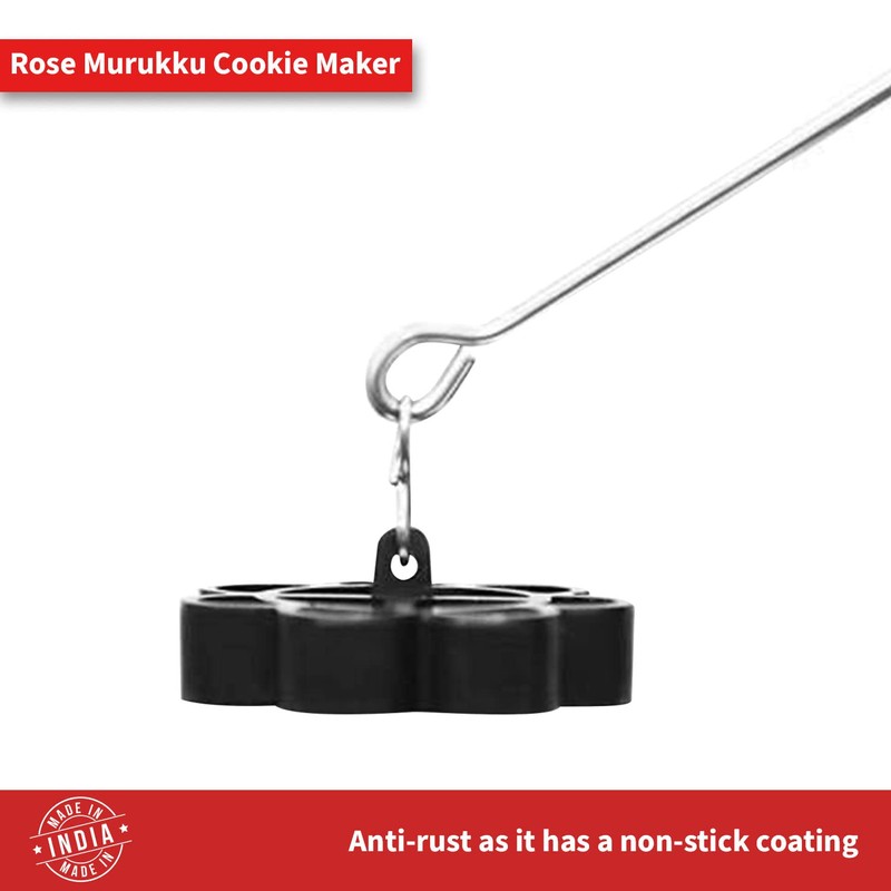 FLORA AND CO Stainless Steel Non Stick Rose Murukku Cookie