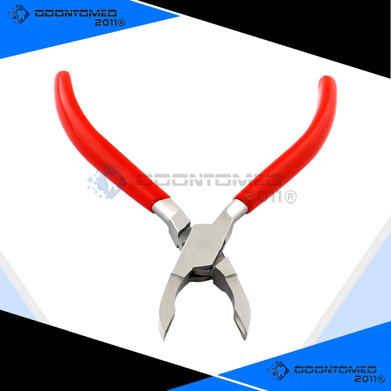 OdontoMed2011 Small Ring Closing Pliers Pvc Grip Handle (Red Grip)