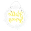Hello Spring Hanging Daisy Wreath Decoration - Perfect for Welcoming