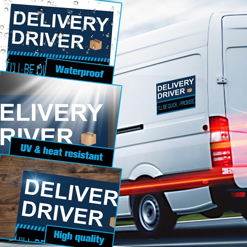 Dakchor Delivery Driver Car Magnets, I'll be Quick I Promise