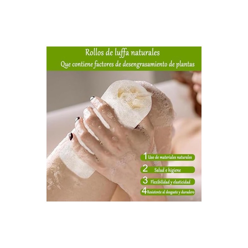 Esponja de Lufa Natural Exfoliante Corporal Lumbor37 Set de 3