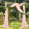 ShinyBeauty Wedding Arch Curtains Fabric 2 Panels 16 Feet Peach