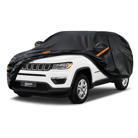 kayme Kayme 7 Layers SUV Car Cover Custom Fit for Jeep Compass (2006-2025) Waterproof All Weather for Automobiles, Outdoor Full Cover Rain Sun UV Protection.Black