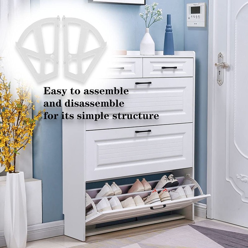 AIXITONG 1 Pair Shoe Cabinet Shelf Home Plastic Hollowed Two